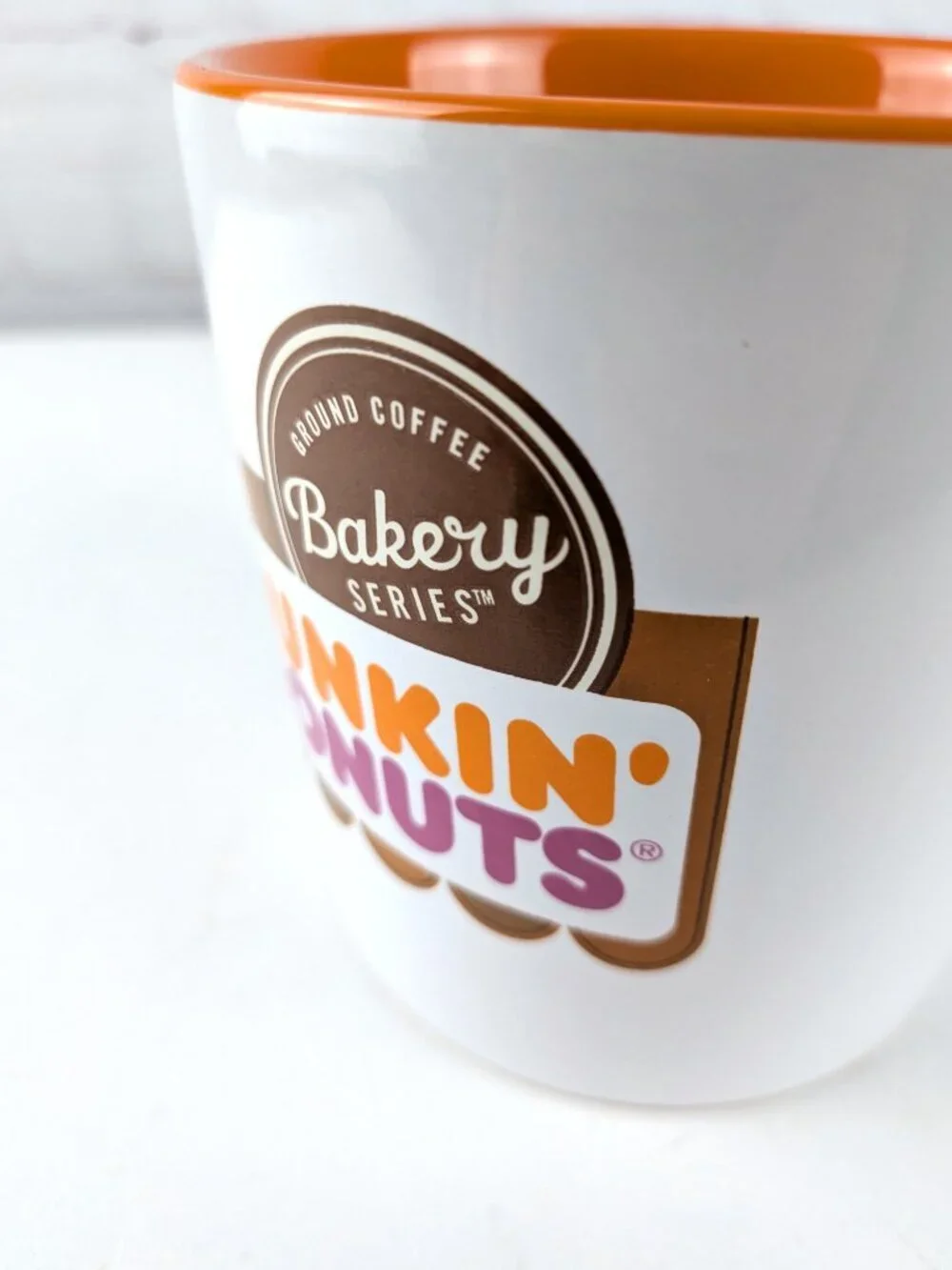 Dunkin Donuts Bakery Series White/Orange Coffee Mug